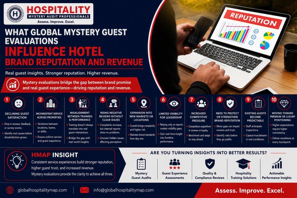 What Global Mystery Guest Evaluations Influence Hotel Brand Reputation and Revenue